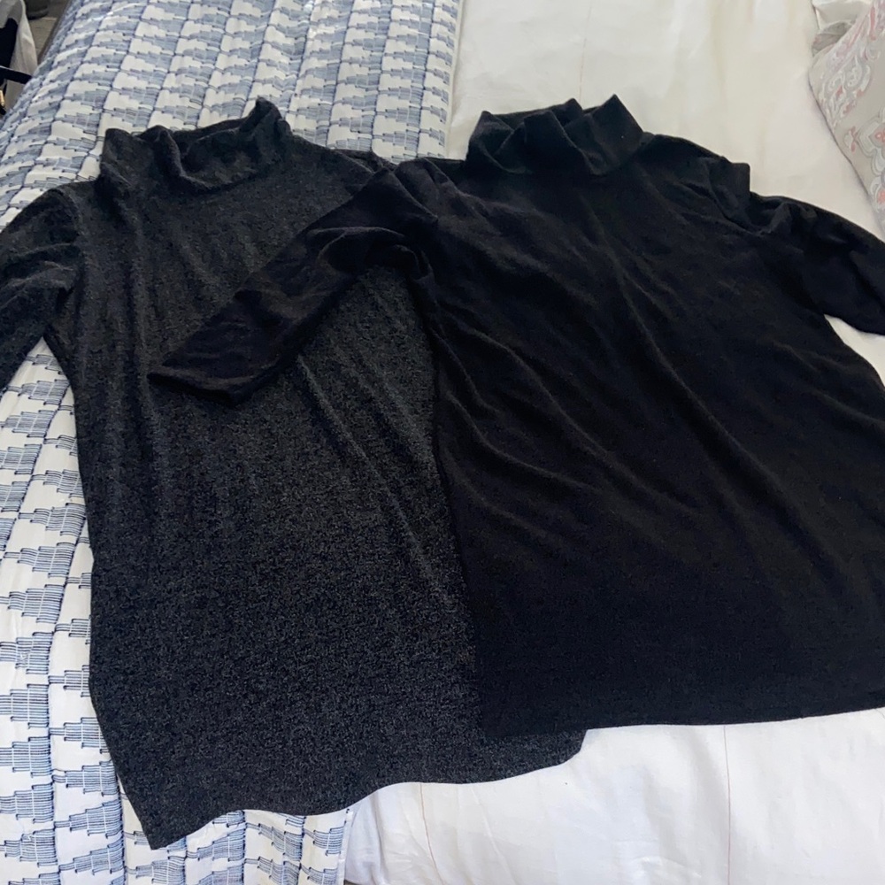 Marbled and dark Gray Turtleneck Sweater dresses